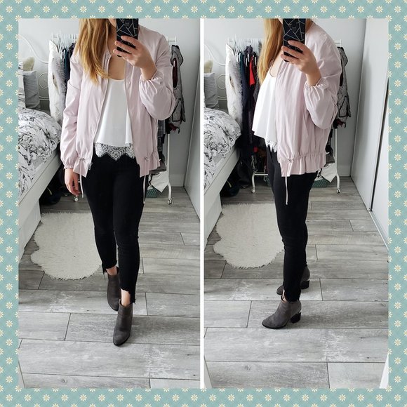 Zara Blush Pink Bomber Jacket - Picture 1 of 6